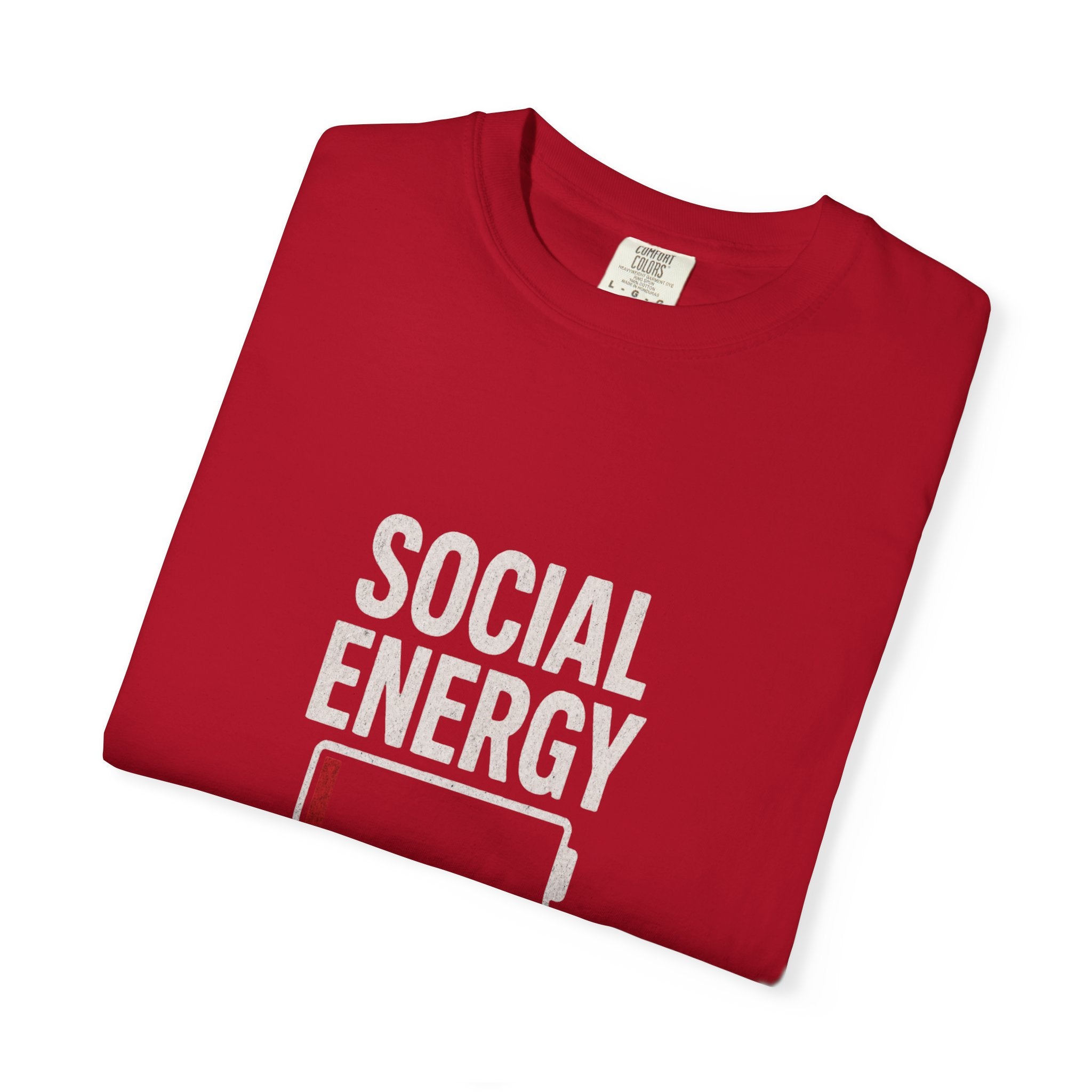 Social Energy 0% Battery Introvert T-Shirt | Funny Introvert Shirt